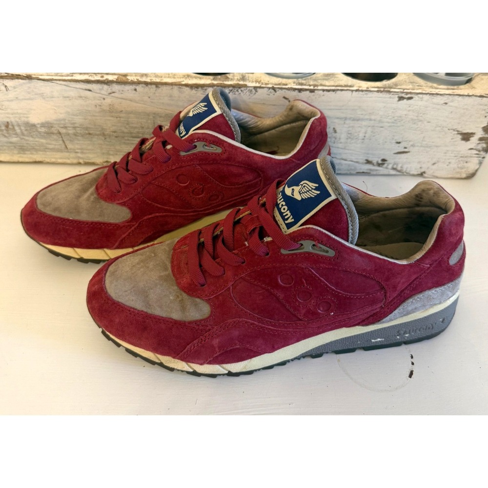 Saucony XT 600 Shoes Mens Size 10.5 Red Gray Suede Running Sneaker 70052-3